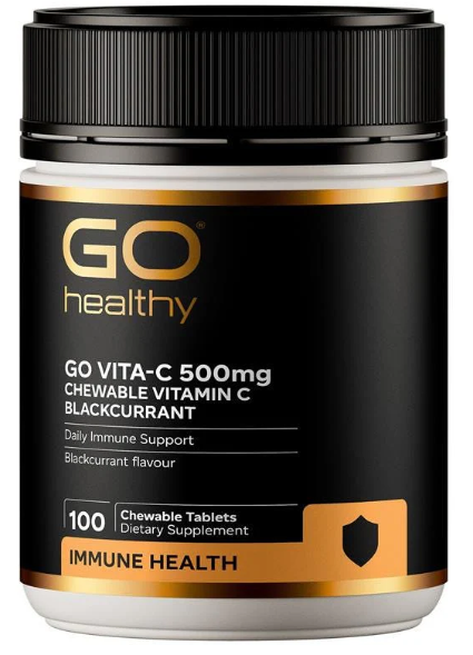 GO Vita-C 500mg Black Currant 100 Chew